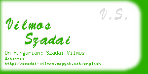 vilmos szadai business card